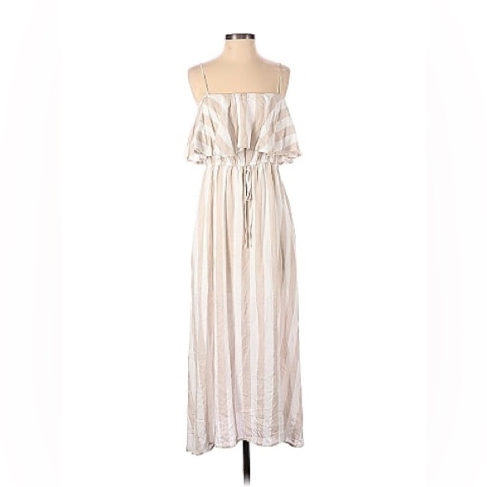 After Market striped maxi dress in cream/white - size S